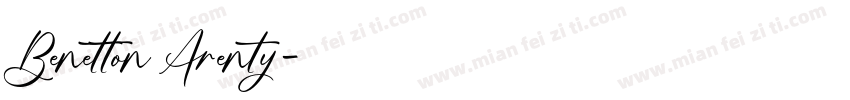 Benetton Arenty字体转换